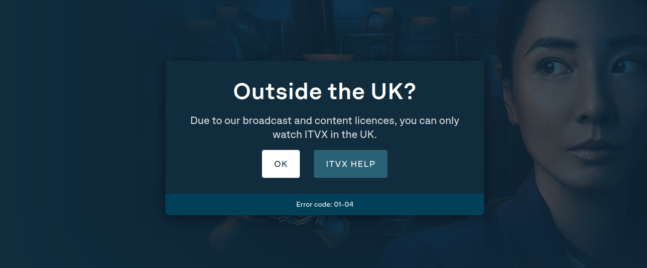 You cannot access ITVX outside the UK.